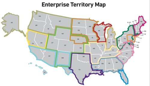 Med-pro enterprise territory map